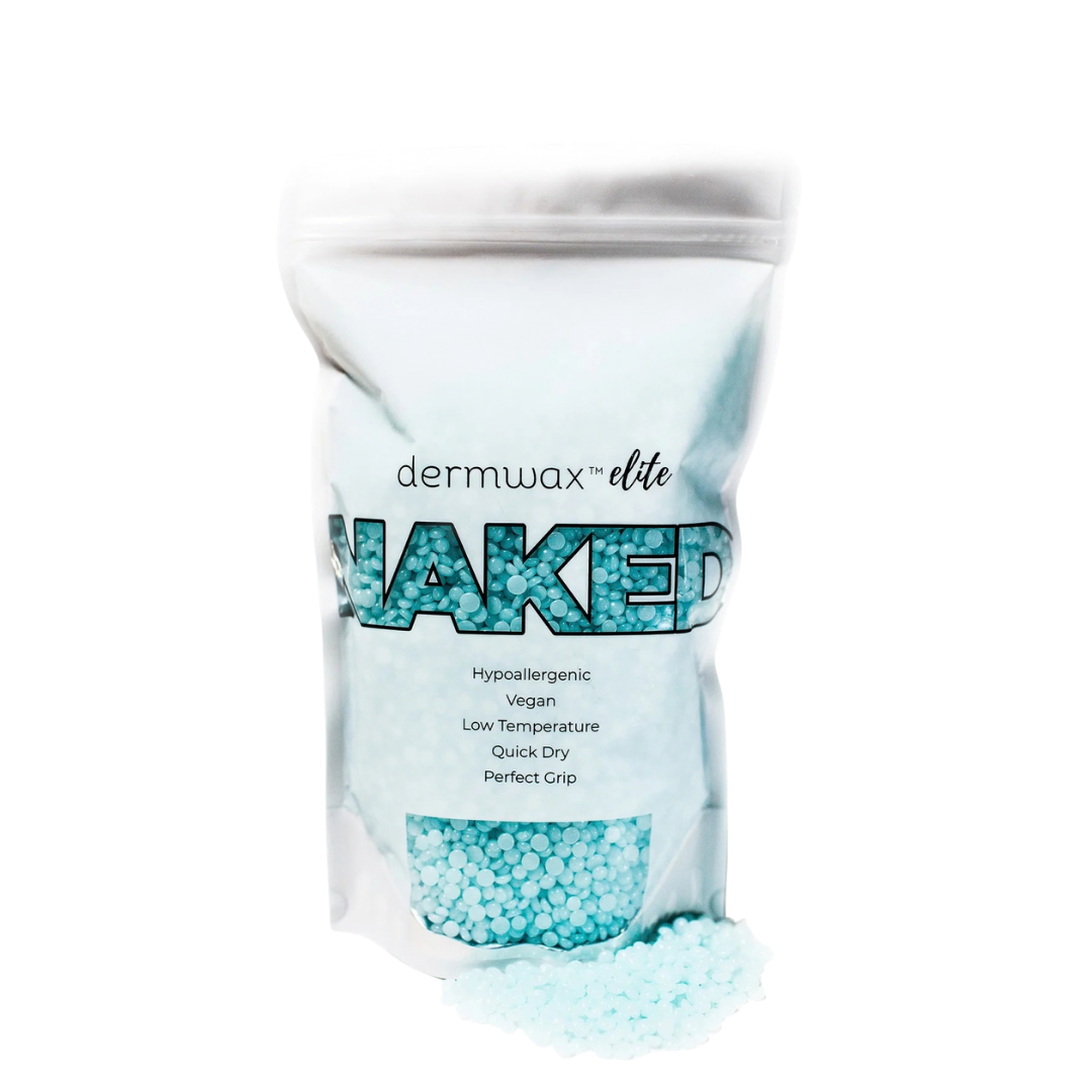 Dermwax Elite NAKED Sparkle Blue Hard Wax Beads